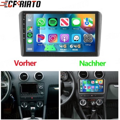 4+64GB Für AUDI A3 8P 2003-2012 Android Autoradio Apple Carplay GPS Navi WIFI BT