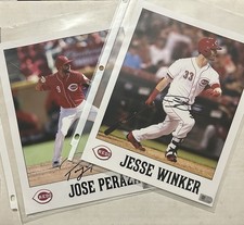 Cincinnati Reds Autographed 8x10 Photos (2) MLB Authenticated