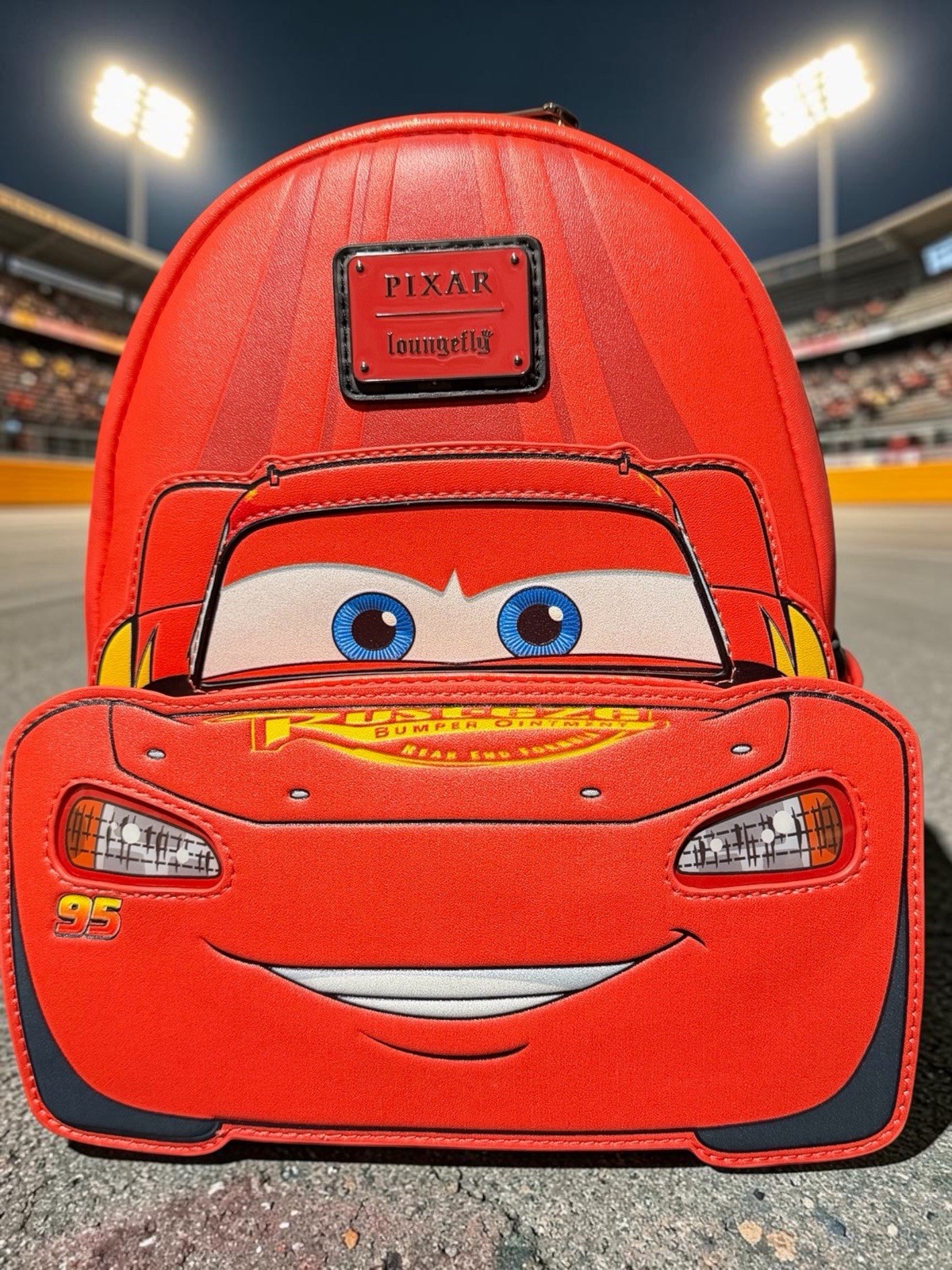 Disney Pixar Cars Lightning McQueen Loungefly Backpack LIGHT UP #95 Cosplay