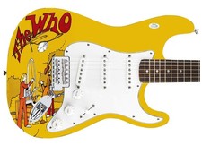 The Who Pete Townshend Signed Fender 1/1 Custom Graphics Photo Guitar ACOA