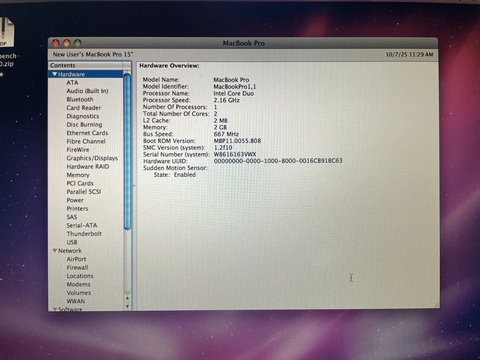 Apple MacBook Pro 15” início de 2006 | CoreDuo 2.16ghz | OS 10.6.8 | Nova bateria - Imagem 2 de 4