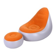 Inflatable Lounge with Foot Stool Water Proof Blow Up Sofa for Home Camping HOT