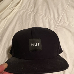HUF Black Snapback Hat/Cap Adjustable Fit