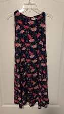 Old Navy Dress Sleeveless Dark Blue Floral Lightweight Flowy Women’s Size XS