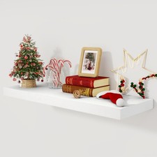 White Floating Shelves 36 Inch Long, 12 Inch Deep Floating Shelves for Wall, ...