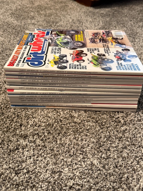 2003 Complete Set Dirt Wheels Magazine lot of 12 issues; 4x4 Quads 4 wheeler vtg