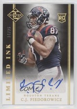 2014 Panini Limited Limited INK Gold 14/25 CJ Fiedorowicz #LI-CJ Auto 0c2