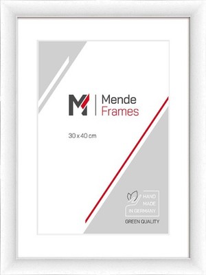 MendeFrames H220 Holzrahmen Klassisch Weiß 50x70 cm Antireflexglas