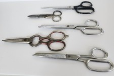 Vintage Lot of 5 Scissors Shears -Wiss Compton Clauss J.A. Henckels - USA