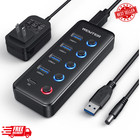 Powered USB 3.0 Hub, Wenter 5-Port USB Hub Splitter 4 Faster Data Transfer Po...