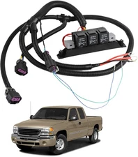 Dual Speed Electric Fan Control Wiring Harness Compatible with 1999-2007 Chev...