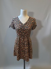 LOFT Size 4 Petites Floral Dress With Tie Sleeves Women’s