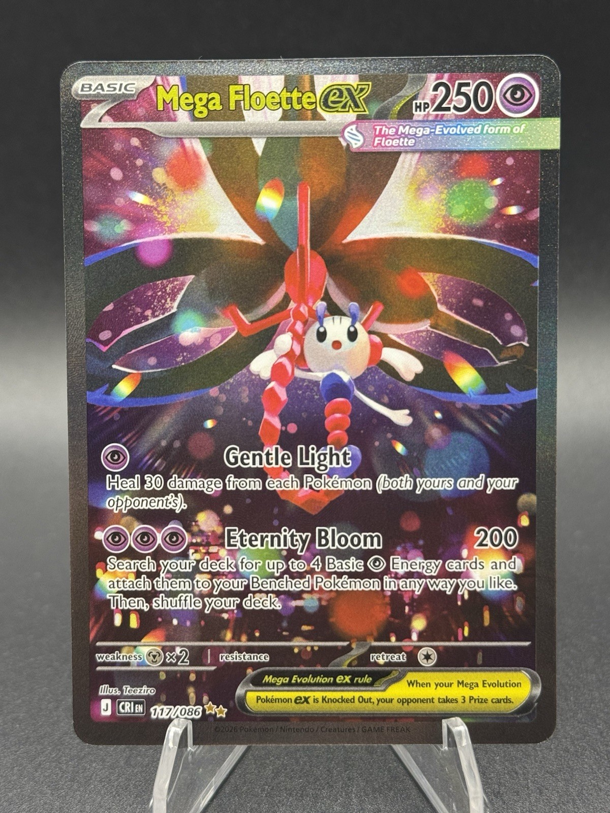 Pokemon Chaos Rising Mega Floette Ex Special Illustration Rare 117/086
