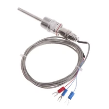 RTD PT100 Temperature Probe 5Cm NPT Thread with Detachable Connector 2M Cable 3-