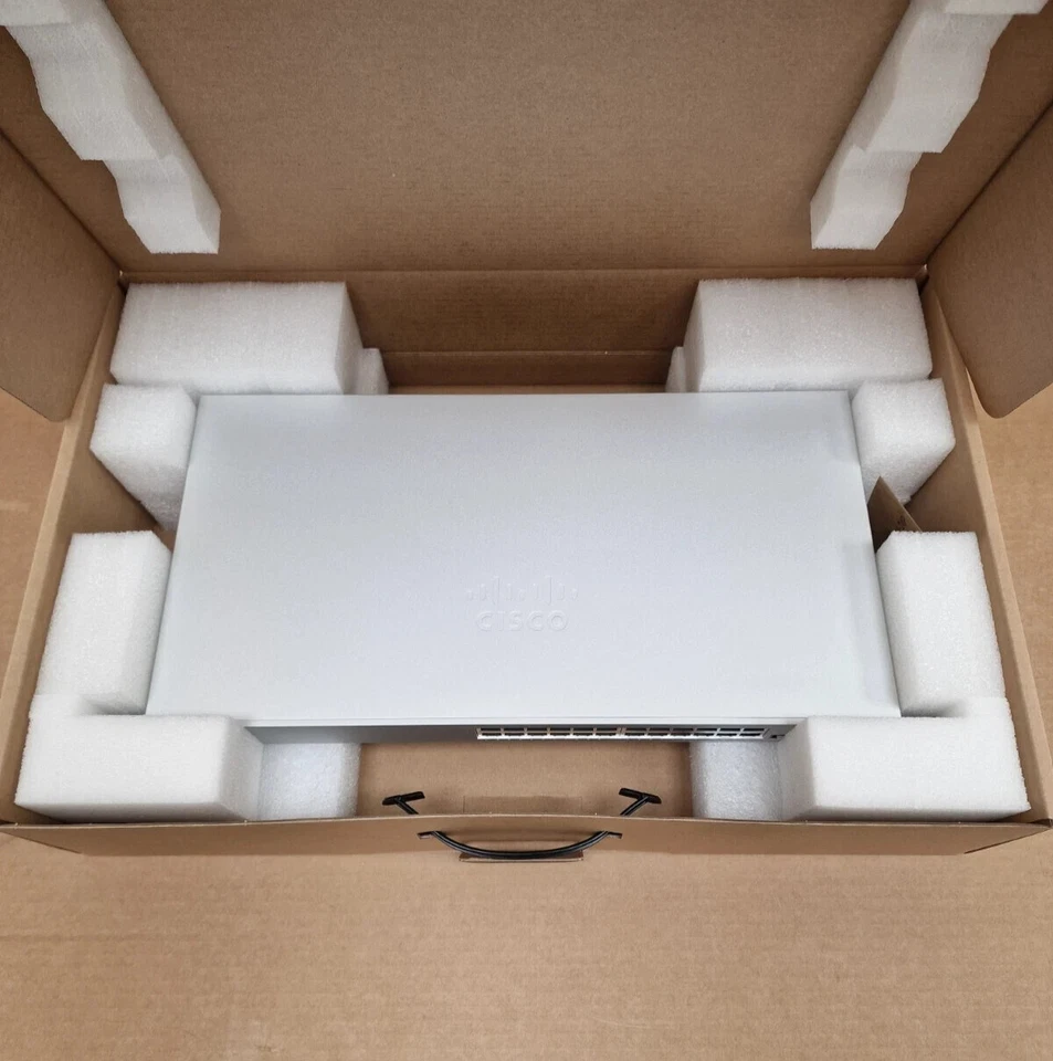 NEW Cisco Meraki MS210-24P-HW 24x 1GE POE+ 4x 1G SFP 1U Cloud Switch UNCLAIMED - Image 2 of 4