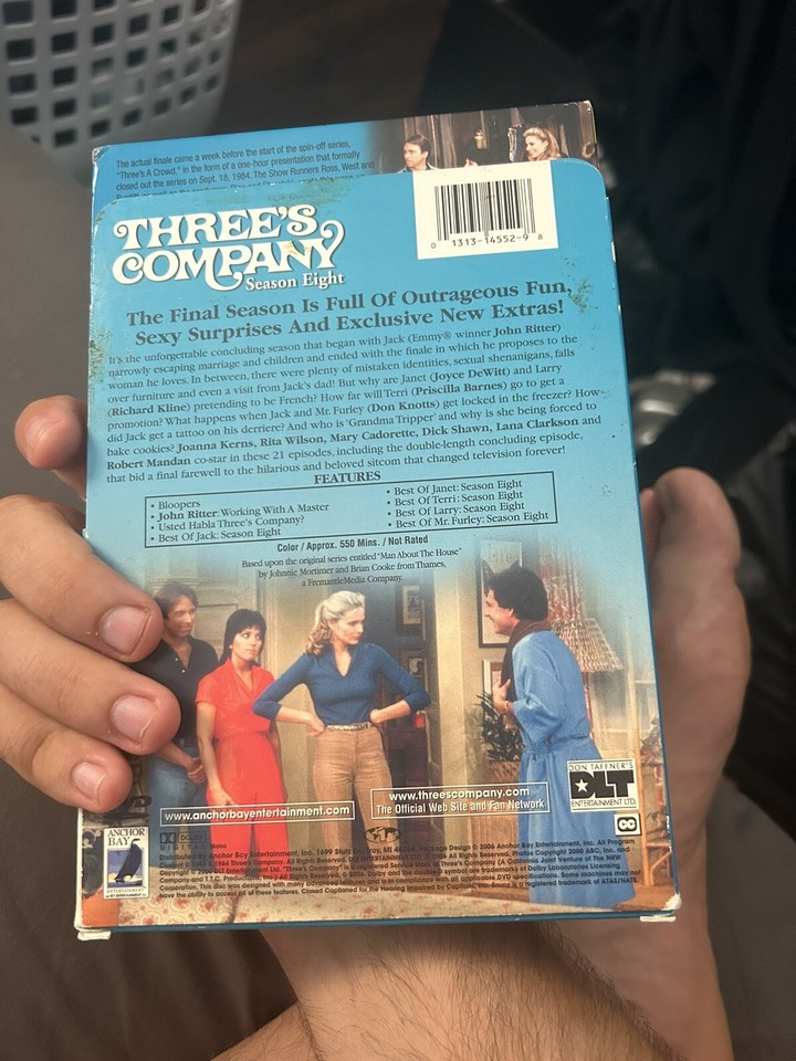 THREE'S COMPANY The Complete Eighth 8 Eight Season DVD 13131455298 eBay