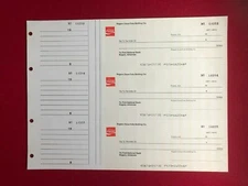 1960's, Coca-Cola, "Un-Used" Sheet of Bottling Company Checks (3) Scarce
