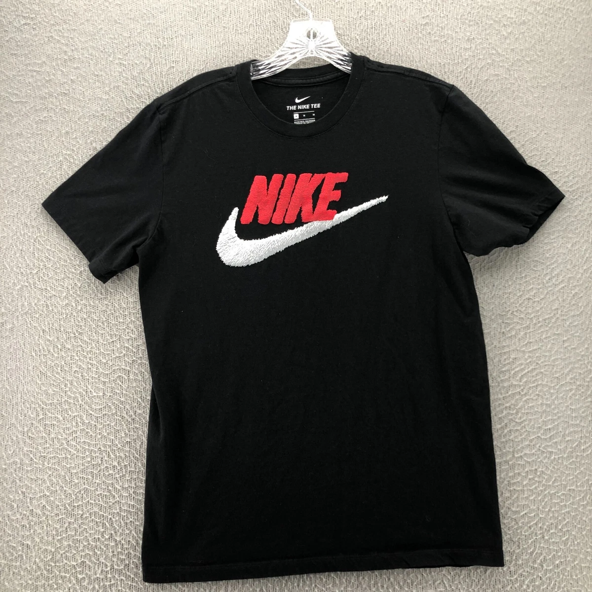 White nike shirt with red logo top