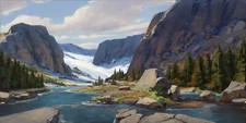 Landscape nature mountains Custom Gaming Mat Desk