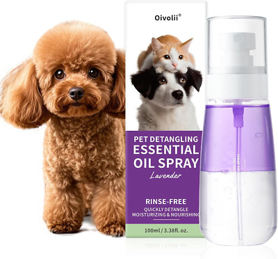 Pet Detangler Spray - Leave in Conditioner for Dogs & Cats -Tangle Remover Perfe