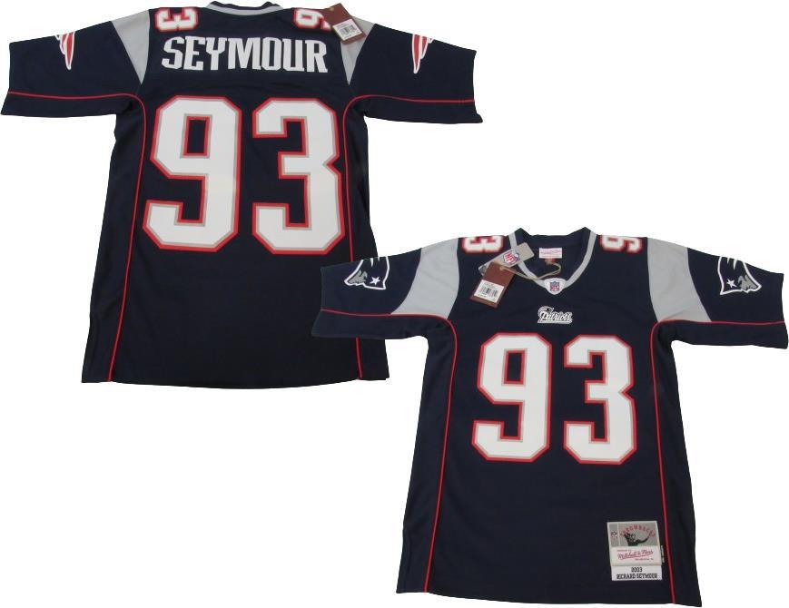 New 2003 Richard Seymour #93 Patriots Mens S Mitchell & Ness
