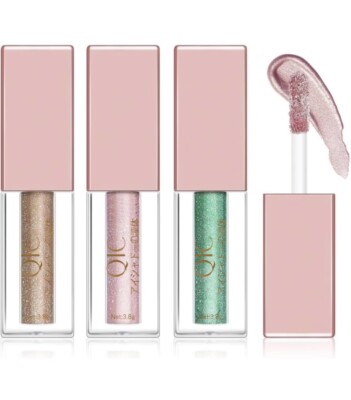 Liquid Metallic Eyeshadow Set Of 3 Sparkle Glow Light Colors On Amazon $7.99