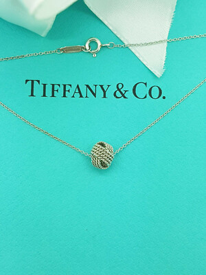 Tiffany & Co. Twist Love Knot Pendant 16 inches Necklace in