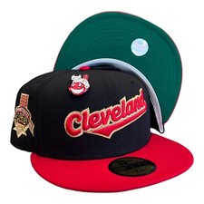 New Era Cleveland Indians 2 Tone 59FIFTY Fitted Hat With Chief Wahoo Pin 7 1/2