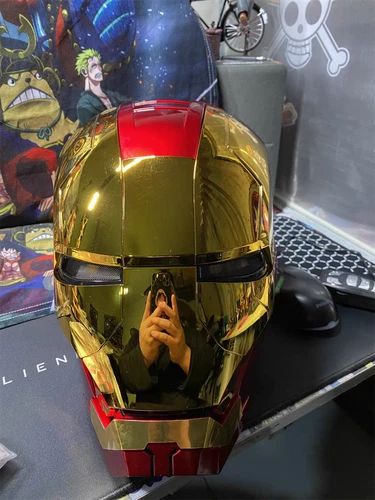 Iron Man Gold MK5 Helmet Electronic Voice Activated Open&Close Mask Autoking New - Picture 18 of 24
