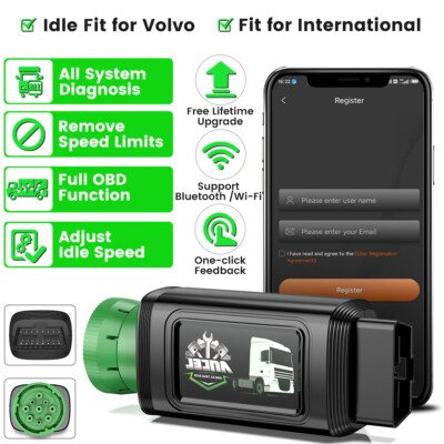 ANCEL HD210 Bluetooth HD Truck Scanner Dis. Speed Limiter Volvo + International