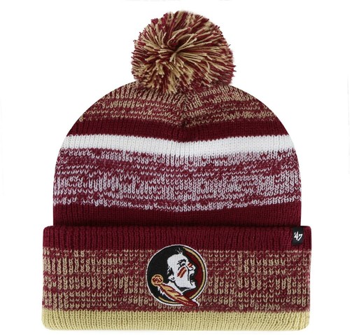 Florida State Seminoles Garnet & Gold '47 Brand Northward Cuff Knit Hat w/pom - 第 1/1 張圖片