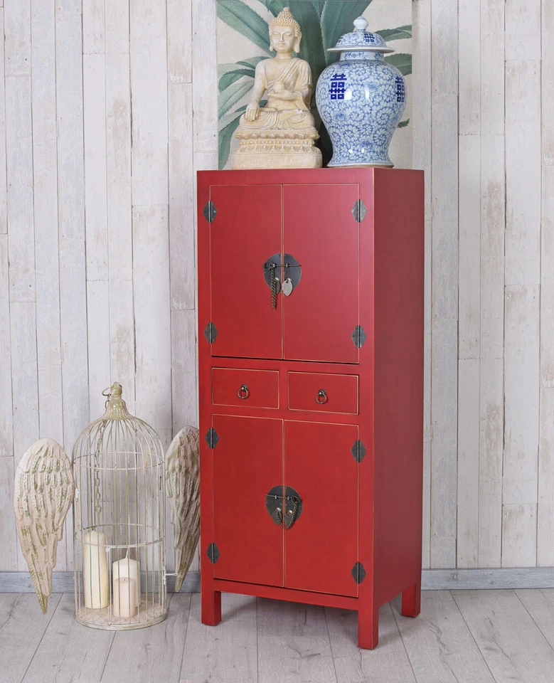 Dielenschrank China Schrank Hochkommode Hochschrank Feng Shui Highboard Orient - Bild 2 von 4