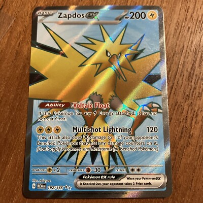 Pokemon TCG 151 Zapdos ex 192/165 Ultra Rare | eBay