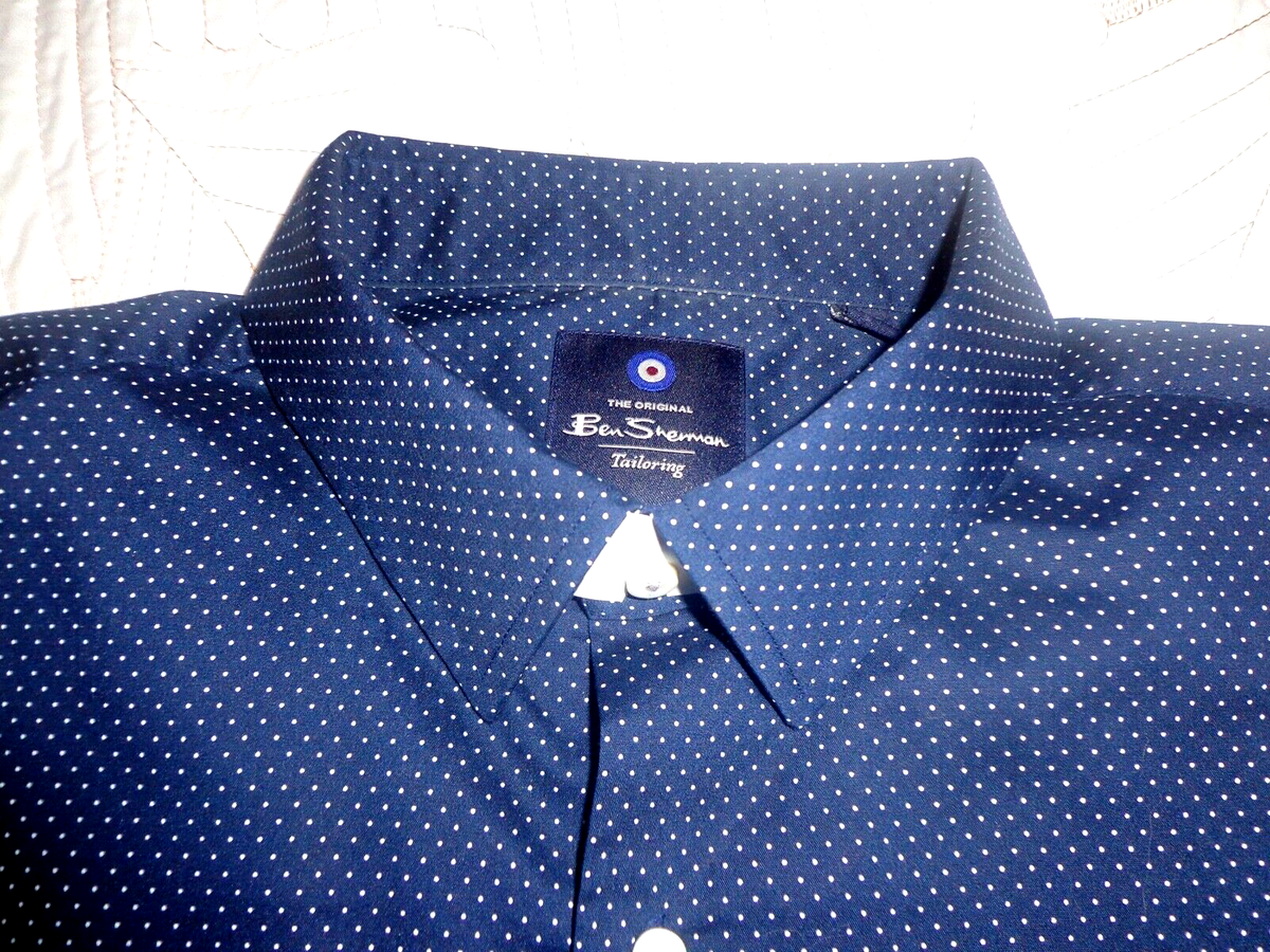 ben sherman dress shirt Ben Sherman Men's Slim-Fit Dobby Dress Shirt - S 32/33