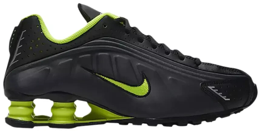 Nike Shox R4 GS CW2626 002 Black/ Volt Anthracite Size 4 Youth