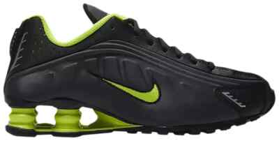 Nike Shox R4 GS CW2626 002 Black/ Volt Anthracite Size 4 Youth