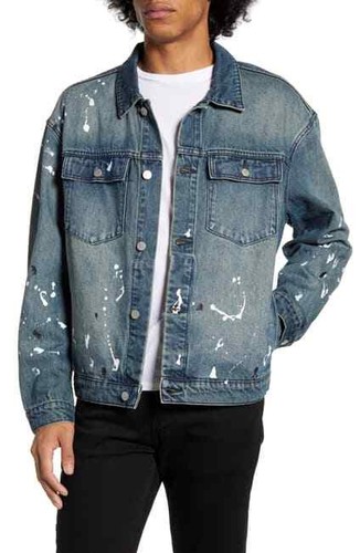 WeSC Paint Splatter Denim Jacket,PNT 