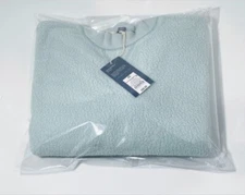 Universal Thread Women's Crewneck Pullover Sherpa Sweater,Light Blue Mint