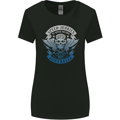 Australia Speed Junkies Biker Motorcycle Womens Wider Cut T-Shirt