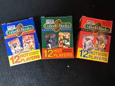 1990 Pro Set Football Collect A Books B.Sanders/ Aiken-Series 1, 2, & 3 sealed