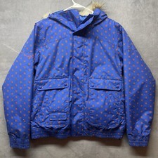 Burton Youth Snowboard Ski Jacket Size XL Blue AOP Hooded DryRider Winter Snow