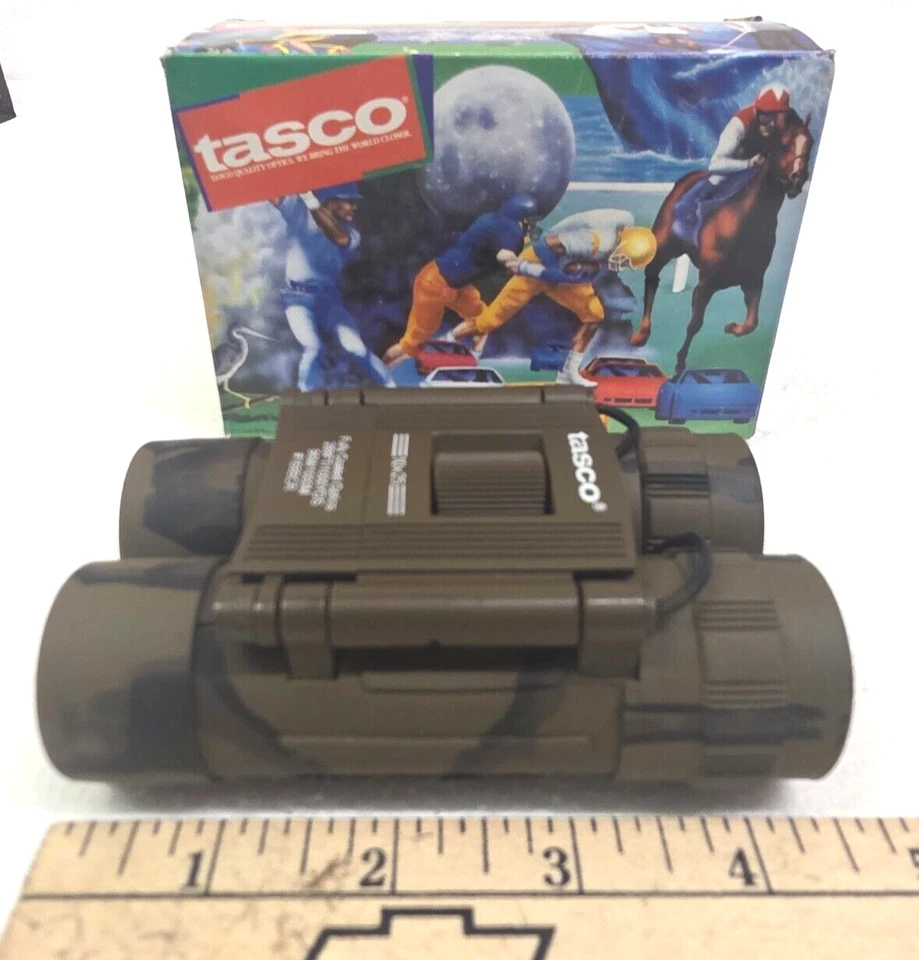 Tasco CAMO 10x25 Optics 168BCR RUBBER ARMORED BINOCULARS 294Ft/1000Yds 98M/1000m - Image 4 of 4