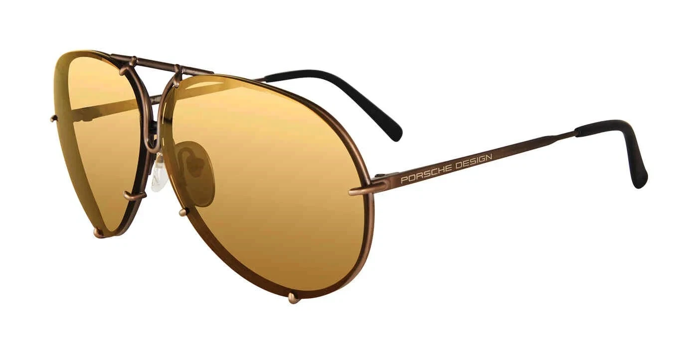 PORSCHE DESIGN P8478 Sunglasses Sun Glasses E COPPER Authentic 66mm +Extra Lens