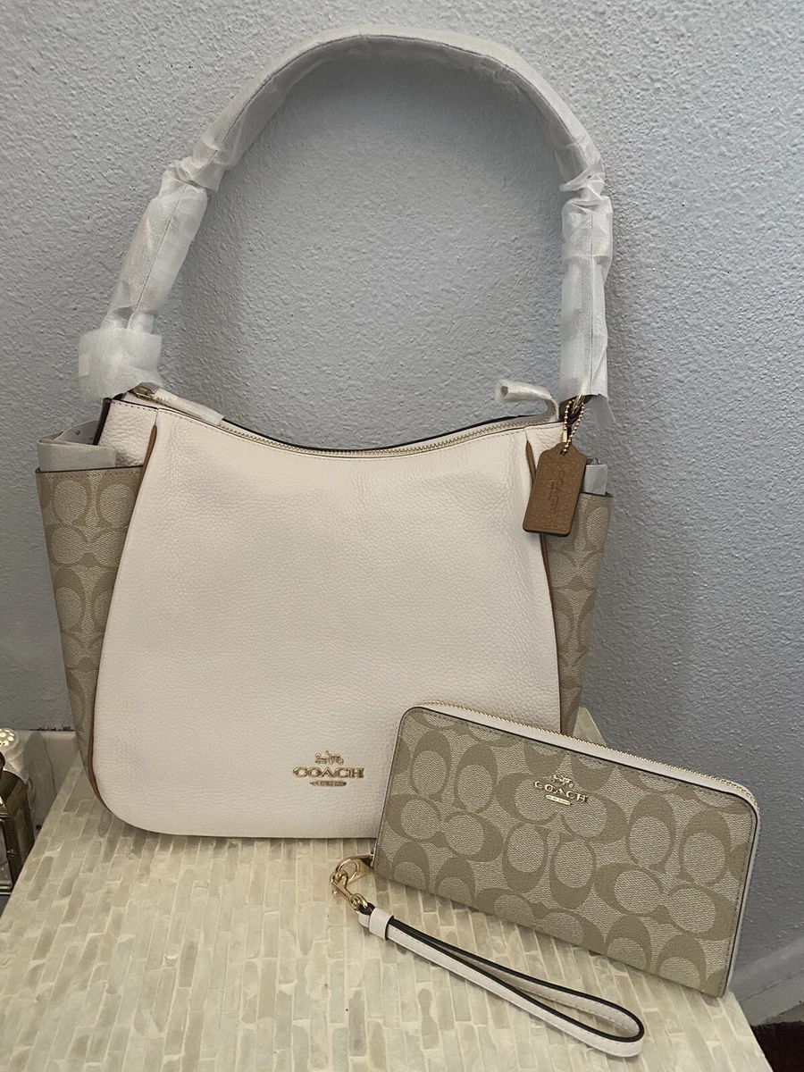 Coach Rori Shoulder Bag In Colorblock Signature Canvas Chalk Light