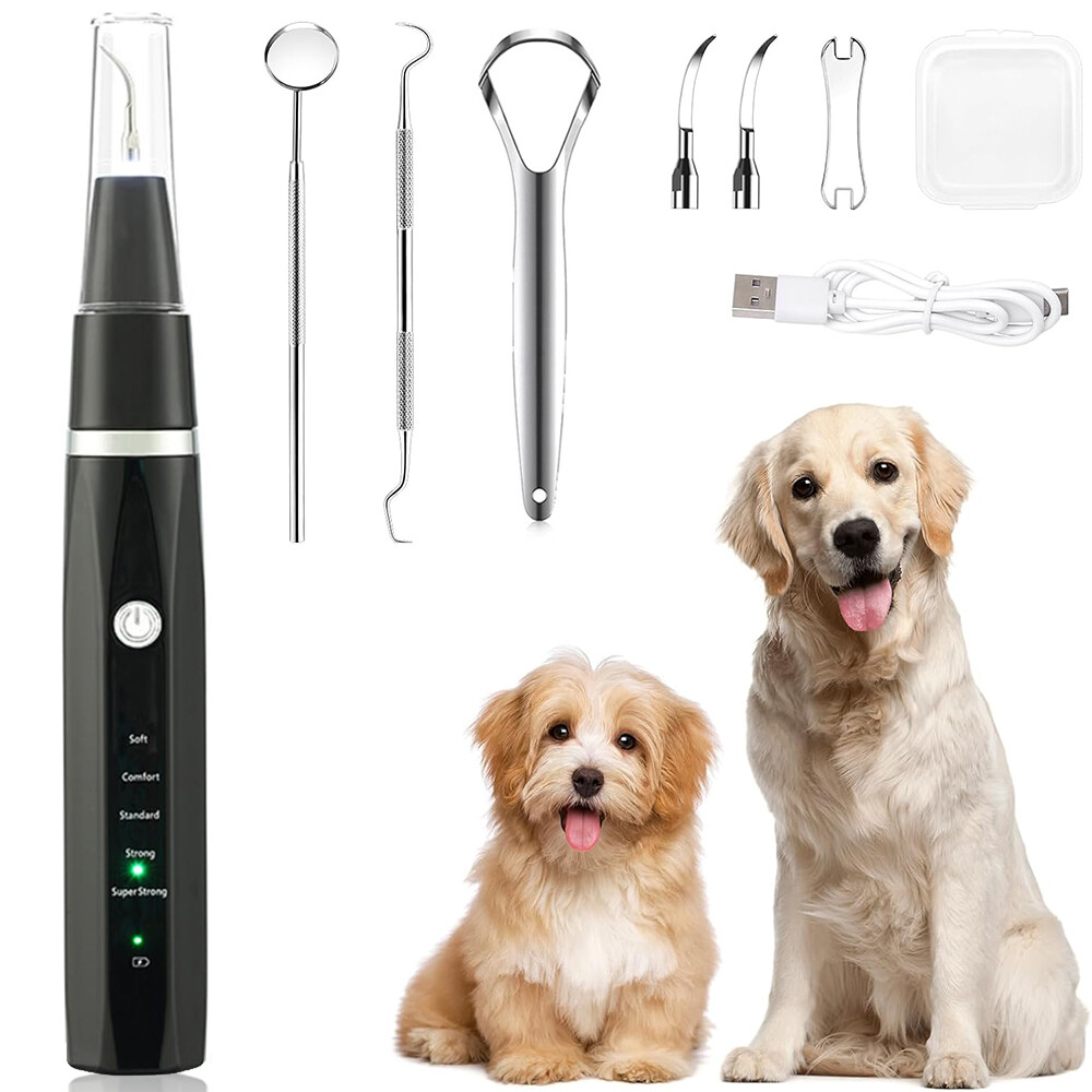 Pet Ultrasonic Toothbrush Tartar Plaque Remover Dental Cleaning
