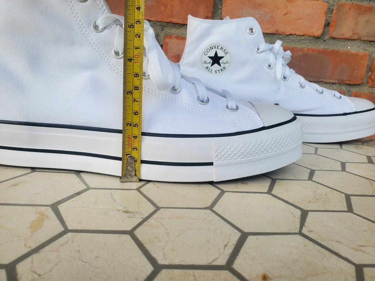 CONVERSE ホワイト プラットフォームスニーカー Men's CONVERSE Canvas 2in Platform CHUCK TAYLOR ALL STAR WHITE