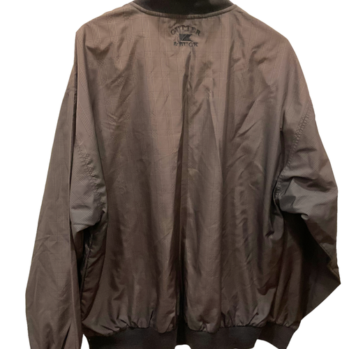 Cutter & Buck Jacket Men Large Black Brown 1/4 Snap Pockets Windbreaker Pullover - Picture 12 of 12