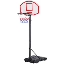 Portable Basketball Hoop Height Adjustable 5.5 -7 FT Basketball Stand W/ Wheels 