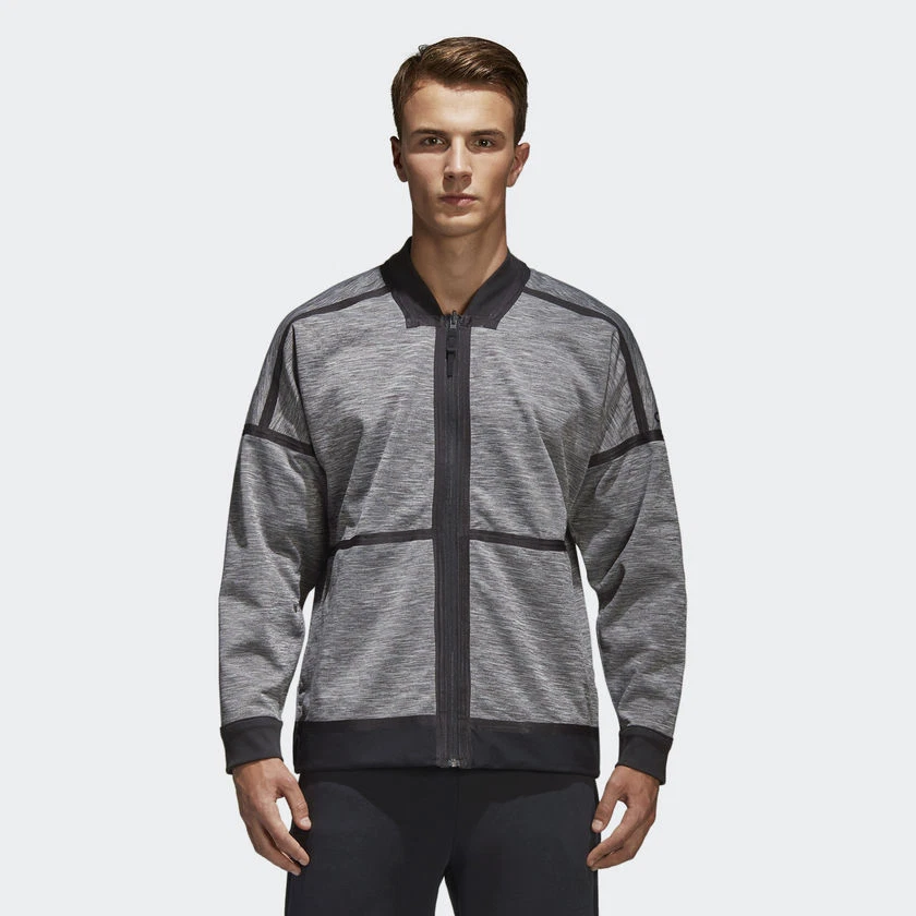 grey adidas bomber jacket
