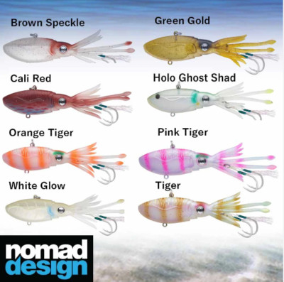 Nomad Design Squidtrex 220 190 170 Squid Jig/Vibe Lure - All Sizes
